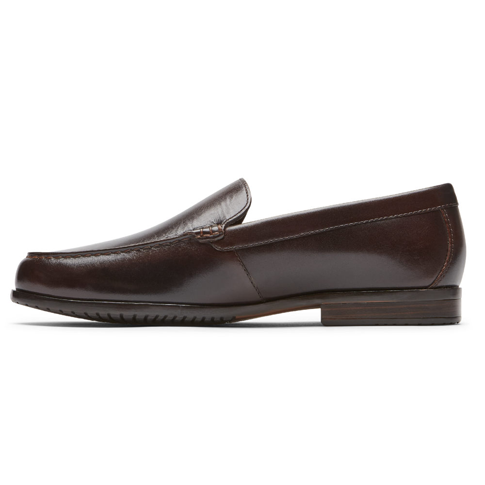 Rockport Mens Slip-On Dark Brown - Classic Lite 2 Venetian - UK 679-BMOEGT